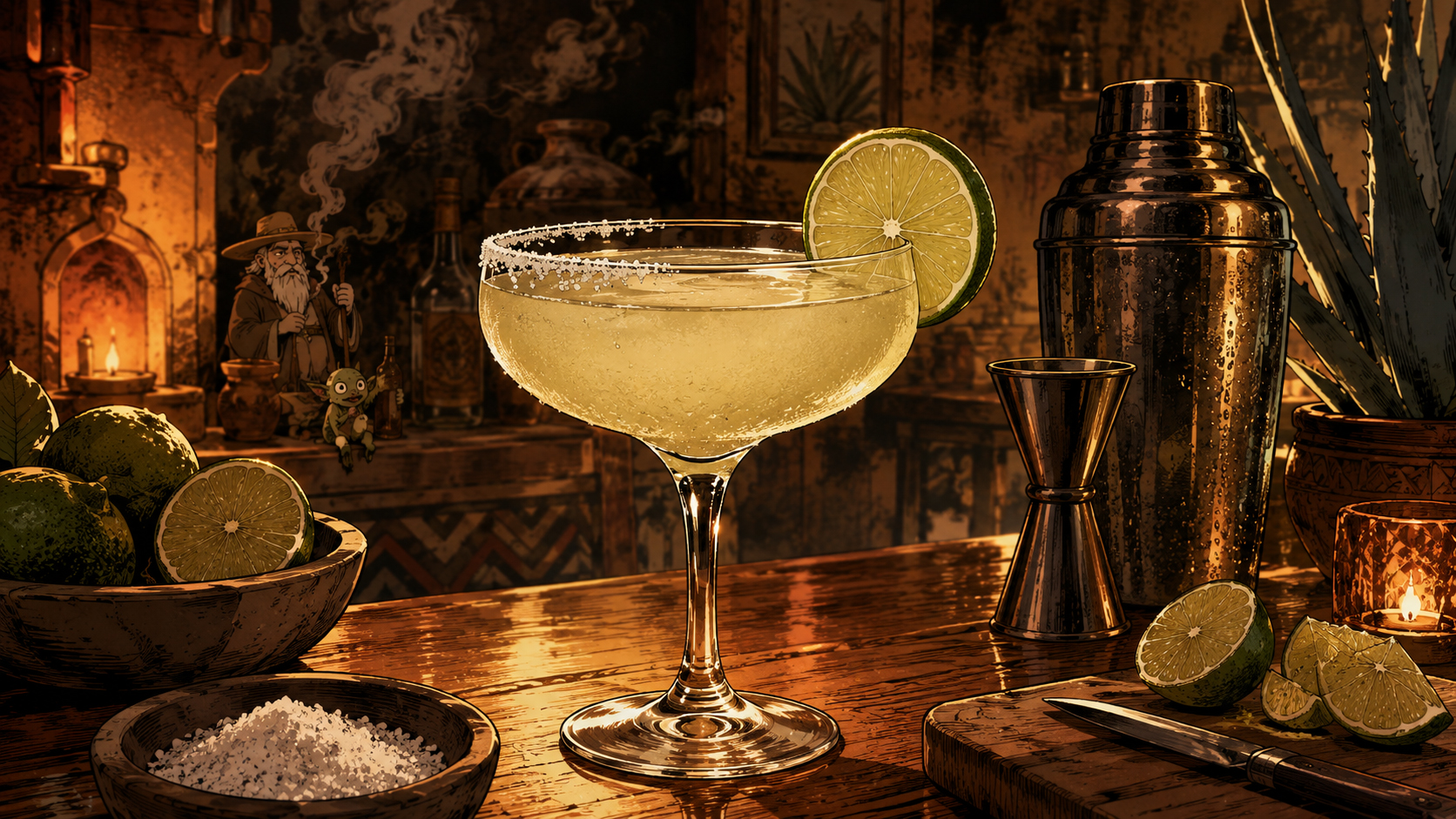 Drink #002: Mezcal Margarita from MezcalDaily's 21 great mezcal drinks for adults 21+.