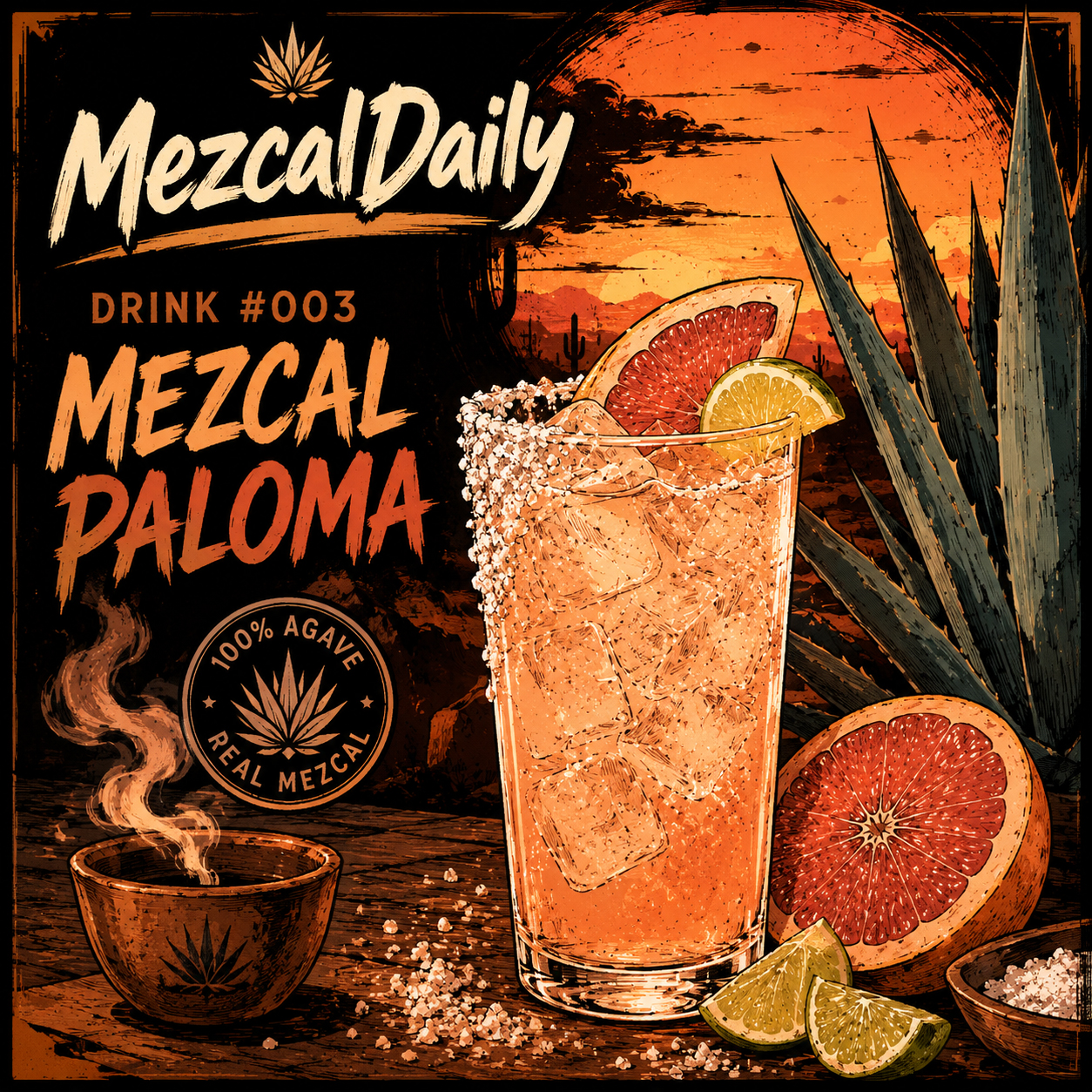 Square archive thumbnail for Drink #003 Mezcal Paloma.