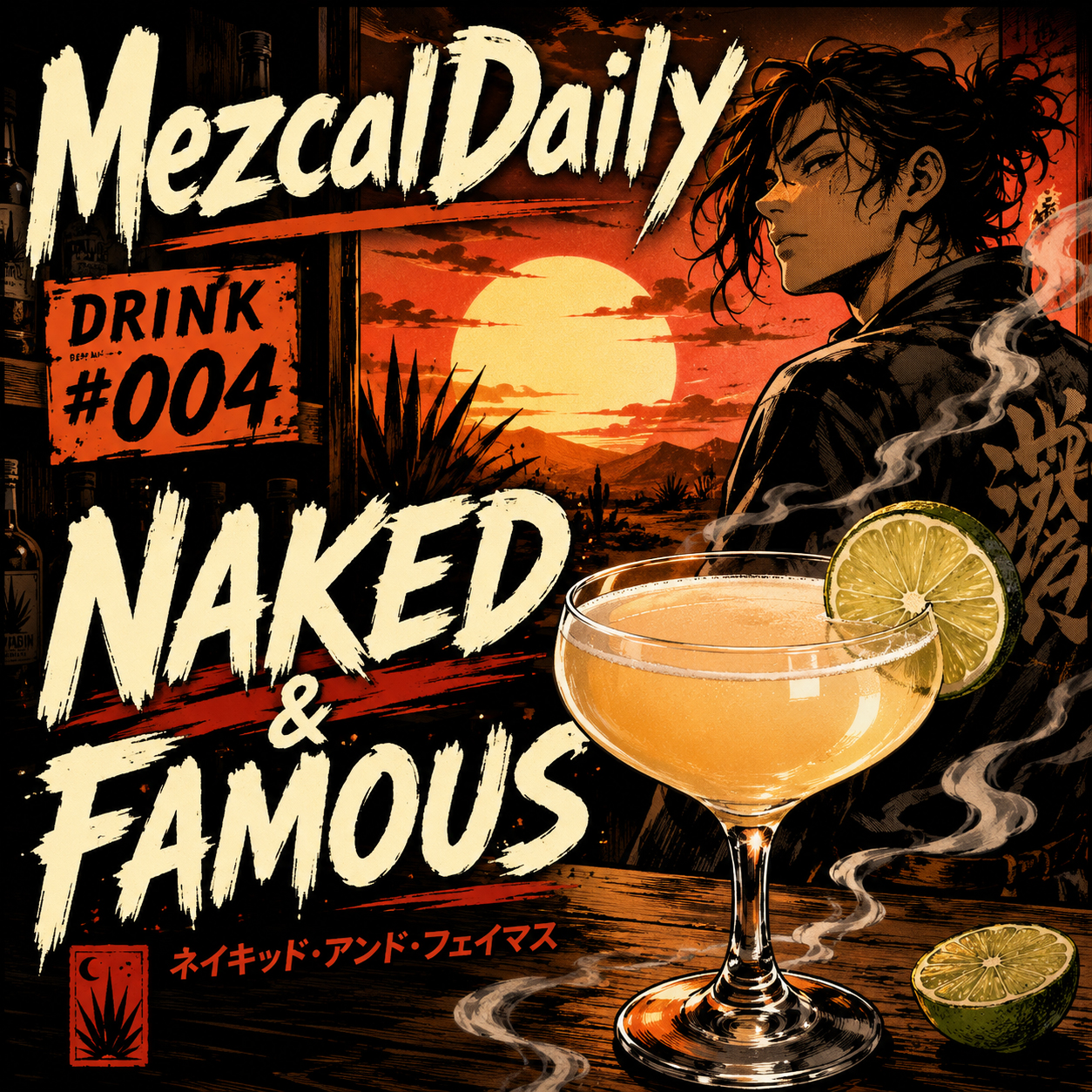 Square archive thumbnail for Drink #004 Naked and Famous.