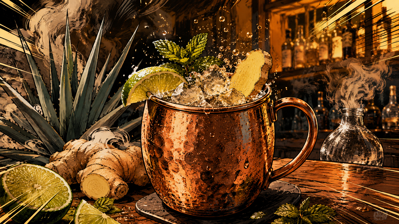 Drink #006: Mezcal Mule from MezcalDaily's 21 great mezcal drinks for adults 21+.