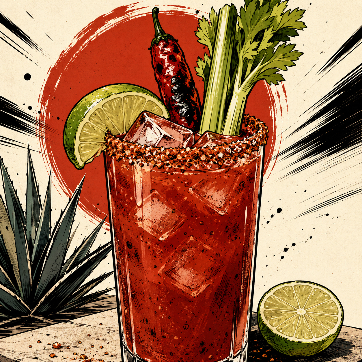 Square archive thumbnail for Drink #010 Mezcal Bloody Maria.