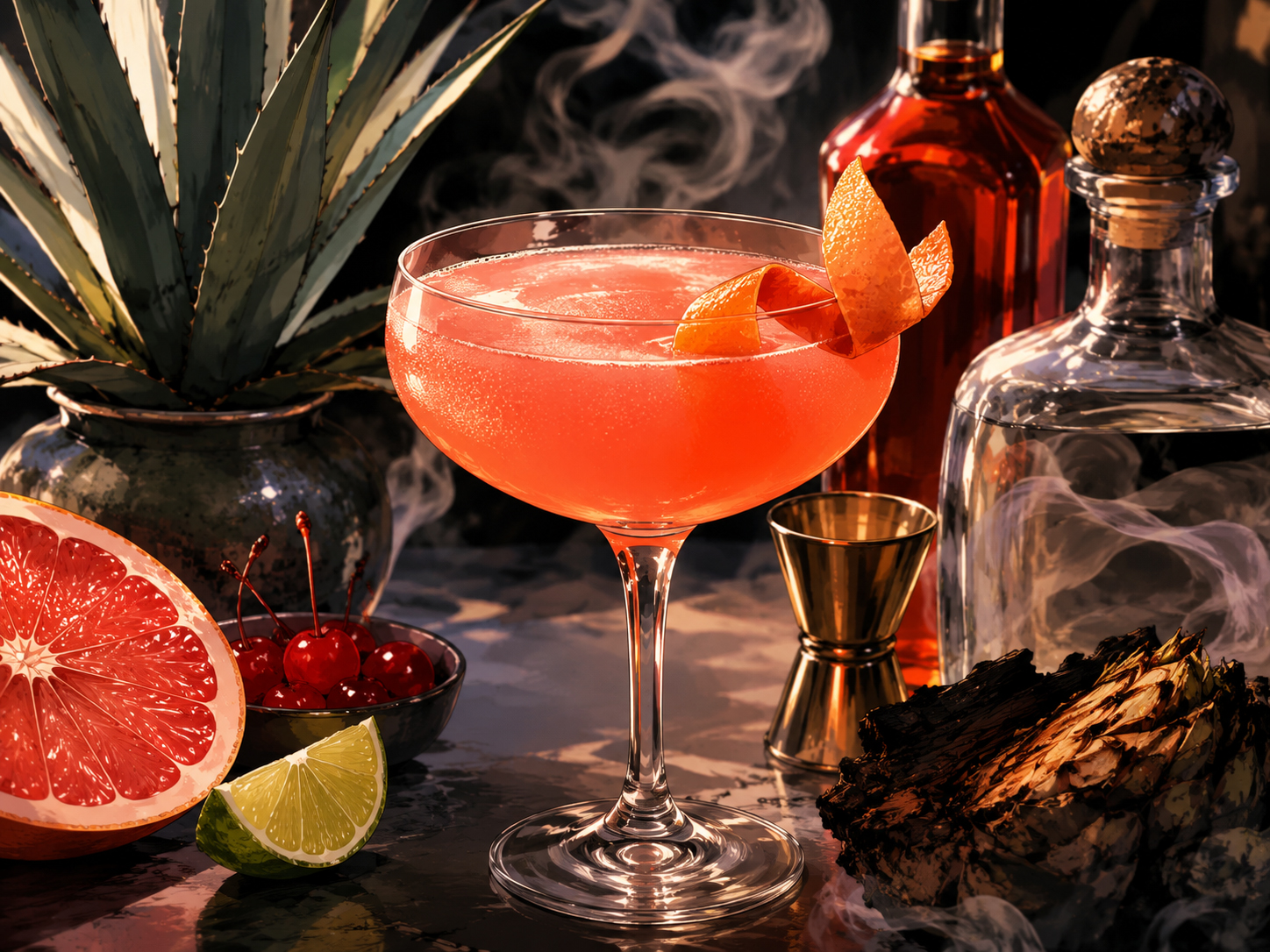 Drink #011: Division Bell from MezcalDaily's 21 great mezcal drinks for adults 21+.