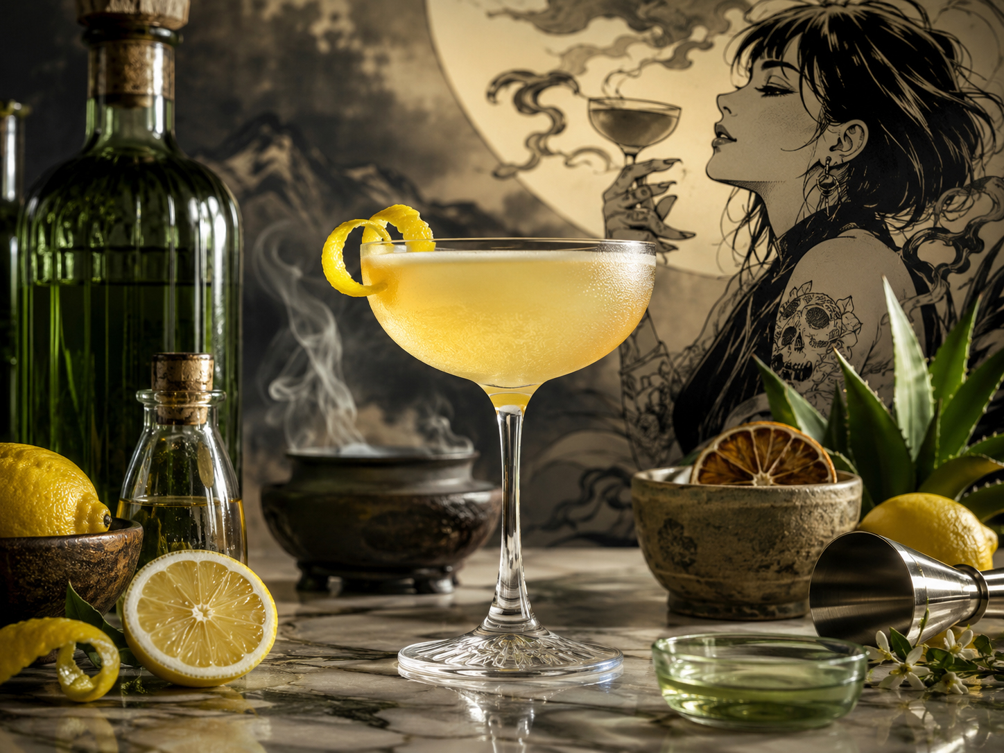 Drink #015: Mezcal Corpse Reviver No. 2 from MezcalDaily's 21 great mezcal drinks for adults 21+.